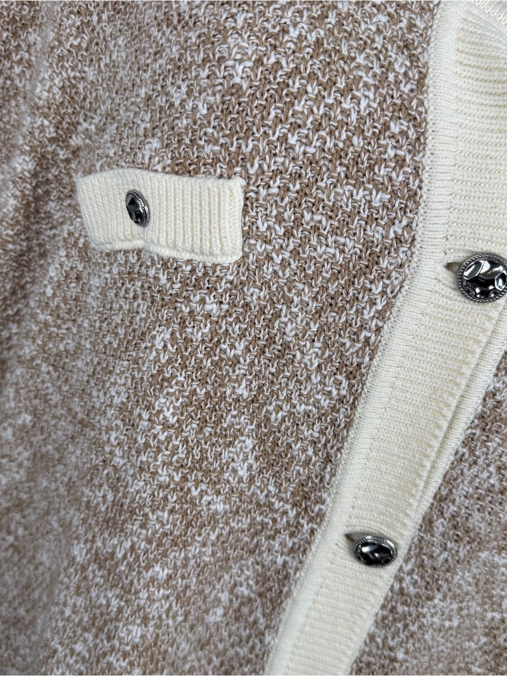 J.Jill 2X 100% Cotton Marled Cardigan Sweater Jacket NWOT - Picture 5 of 12